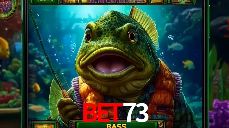 Personagem de peixe pescador do popular jogo de slot com tema de pescaria, uma das emocionantes opções de caça-níqueis para jogar e ganhar no cassino BET73.